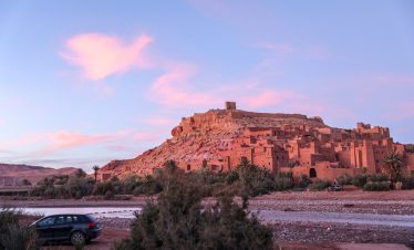 rock formations and trees
