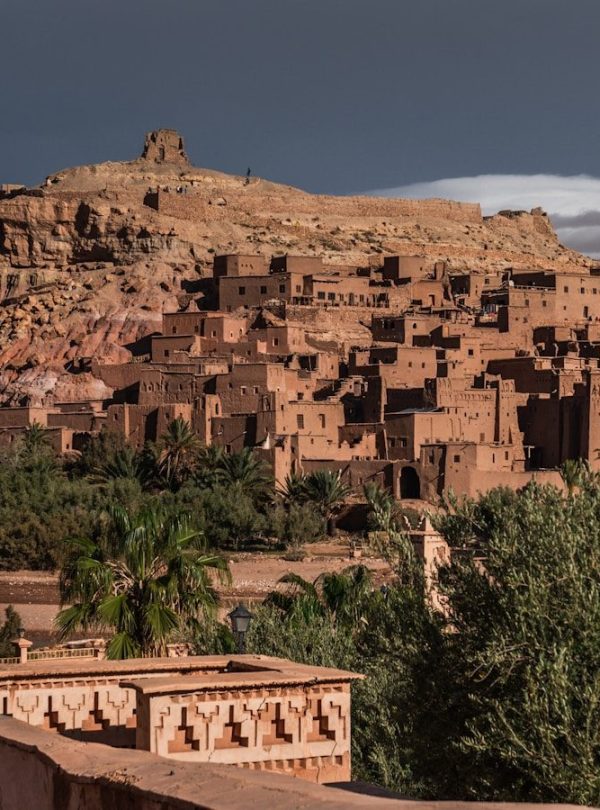 A view of a village in the desert